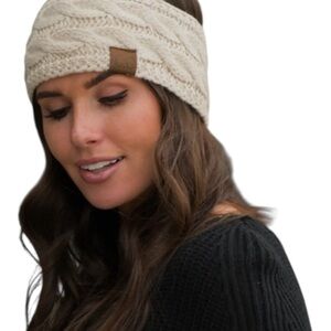 C.C Cable Knit Lined Headwrap – Warm Winter Ear Warmer